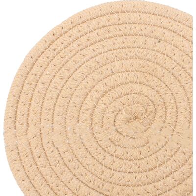 JUTE Tischset Aus Geflochtenem Baumwollseil Im Nordischen Stil, Runder Untersetzer Aus Geflochtenem Baumwollgarn, Topfuntersetzer, Dicke Und Isolierende Tischmatte, Khakifarben JUTE Tischset Aus Geflochtenem Baumwollseil Im Nordischen Stil, Runder Untersetzer Aus Geflochtenem Baumwollgarn, Topfuntersetzer, Dicke Und Isolierende Tischmatte, Khakifarben