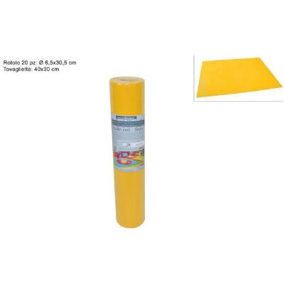 TRADE SHOP TRAESIO Trade Shop - Set Mit 20 Tischsets Und Tischdecken Mit Abreissbarer Tnt-rolle 30 X 40 Cm Gelb - TRADE SHOP TRAESIO Trade Shop - Set Mit 20 Tischsets Und Tischdecken Mit Abreissbarer Tnt-rolle 30 X 40 Cm Gelb -
