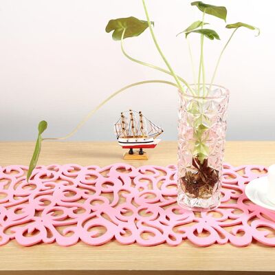 HEAT Rechteckige Filztischdecke, Tischläufer Und Platzsets, Rosa Wohnaccessoires, Esszimmer-tischset HEAT Rechteckige Filztischdecke, Tischläufer Und Platzsets, Rosa Wohnaccessoires, Esszimmer-tischset