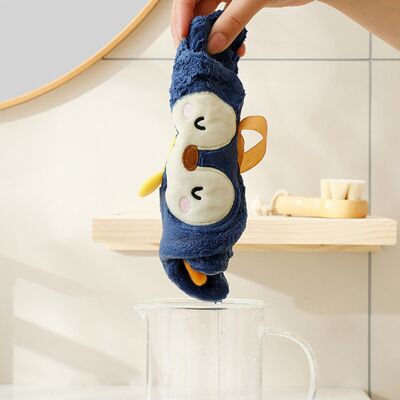 JUTE Doppellagiges Badetuch, Quadratisches Hängehandtuch Aus Korallenvlies Mit Einem Niedlichen Pinguin, Saugfähiges Handtuch Für Das Kinderbad, Niedlicher Pinguin JUTE Doppellagiges Badetuch, Quadratisches Hängehandtuch Aus Korallenvlies Mit Einem Niedlichen Pinguin, Saugfähiges Handtuch Für Das Kinderbad, Niedlicher Pinguin