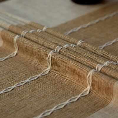 JUTE Rechteckige Tischdecke Aus Leinen Und Baumwolle Im Europäischen Stil, Staubdicht, Ideal Für Couchtische, Eleganter Stil, Beige/kaffeefarben, 140 X 140 Cm. JUTE Rechteckige Tischdecke Aus Leinen Und Baumwolle Im Europäischen Stil, Staubdicht, Ideal Für Couchtische, Eleganter Stil, Beige/kaffeefarben, 140 X 140 Cm.