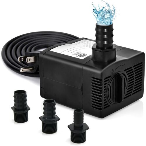 COSTWAY Aquarium Pumpe 22 w, Mini Wasserpumpe 900 L/h mit 2,2 m hohem Hub & 1,83 m Netzkabel & 3 Düsen, Katzenbrunnen Pumpe Trinkbrunnen für Aquarien,