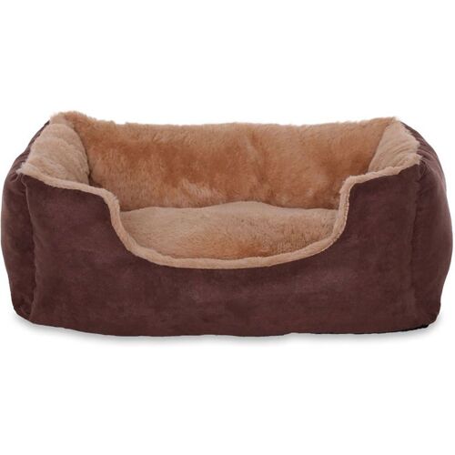 Hundebett, Hundekissen, Hundekörbchen mit Wendekissen, Größe (s) 50x37 cm Farbe beige/braun - beige - Lionto