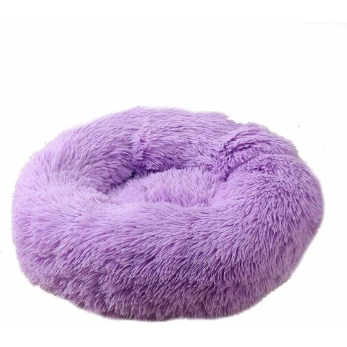 Lycxames - Rundes Plüsch-Katzenbett für Haustierkatzen und kleine Hunde, Katzenbett-Kissen, Donut-Hundebett, geeignetes Nest-Sofa, XH062