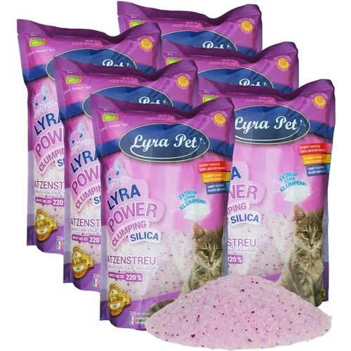 Lyra Pet - 6 x 5 Liter ® Lyra Power Silica Silikat klumpend Katzenstreu