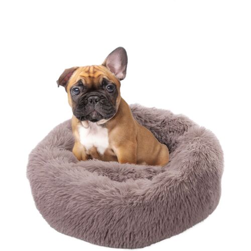 Hundebett Katzenbett Flauschig Hundekissen Hundesofa Hundedecke Hundekörbchen Beige, Ø60 cm - Paco Home