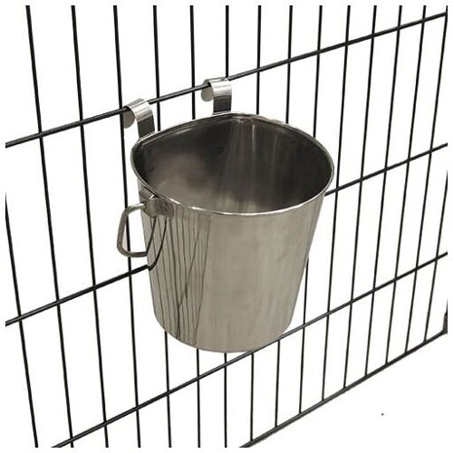 ELECTROPOLIS Hundeeimertrinker, Edelstahl, speziell zum Aufhängen in Käfigen, Inhalt 5.700 ml.