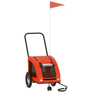 Fahrradanhänger Hunde Orange Und Grau Oxford-gewebe Und Eisen Vidaxl Fahrradanhänger Hunde Orange Und Grau Oxford-gewebe Und Eisen Vidaxl
