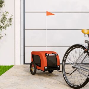 Fahrradanhänger Hunde Orange Und Schwarz Oxford-gewebe & Eisen - Vidaxl Fahrradanhänger Hunde Orange Und Schwarz Oxford-gewebe & Eisen - Vidaxl