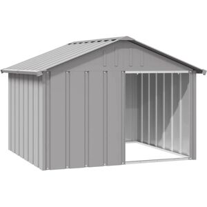 vidaXL Hundehütte Stahl - Hundehütte, Verzinkt, Grau - Hundehütte vidaXL Hundehütte Stahl - Hundehütte, Verzinkt, Grau - Hundehütte