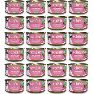 Schesir Nassfutter Für Ausgewachsene Katzen: Thunfisch Mit Schinken In Gelee, 24 X 85 G Schesir Nassfutter Für Ausgewachsene Katzen: Thunfisch Mit Schinken In Gelee, 24 X 85 G