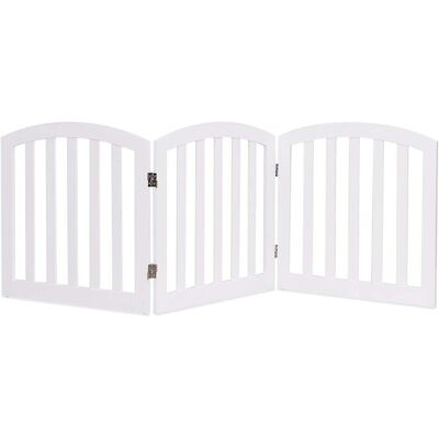 3-teiliges Absperrgitter Hunde, Schutzgitter Holz, Kindergitter Klappbar, Treppengitter Hundeabsperrgitter Türschutzgitter - Costway 3-teiliges Absperrgitter Hunde, Schutzgitter Holz, Kindergitter Klappbar, Treppengitter Hundeabsperrgitter Türschutzgitter - Costway