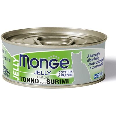 Monge Katzenfutter - Thunfisch & Surimi Gelee 80g - Nass Monge Katzenfutter - Thunfisch & Surimi Gelee 80g - Nass