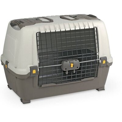Dmora Starre Träger Für Hunde Oder Katzen In Polypropylen, Tragbarer Käfig Mit Matte, 100% Made In Italy, 88x52h62 Cm, Graue Farbe Dmora Starre Träger Für Hunde Oder Katzen In Polypropylen, Tragbarer Käfig Mit Matte, 100% Made In Italy, 88x52h62 Cm, Graue Farbe