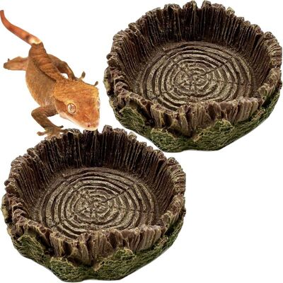 BOBYPET Kleine Reptiliennäpfe, Set Mit 2 Futternäpfen Für Reptilien (bartagame, Gecko, Eidechse, Frosch, Einsiedlerkrebs, Schnecke, Kröte) BOBYPET Kleine Reptiliennäpfe, Set Mit 2 Futternäpfen Für Reptilien (bartagame, Gecko, Eidechse, Frosch, Einsiedlerkrebs, Schnecke, Kröte)