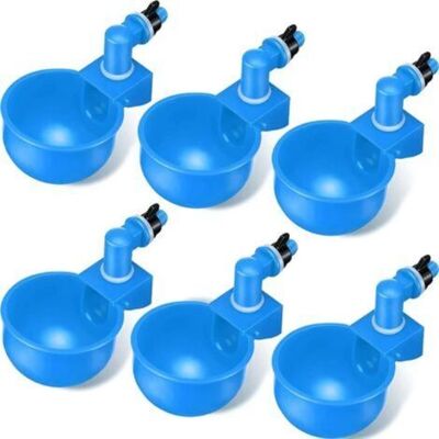 OEM Automatische Hühnertränke (6 Stück), Geflügeltränke, Blaue Kunststofftränke, Tränkezubehör Für Hühner, Enten, Geflügel Und Vögel OEM Automatische Hühnertränke (6 Stück), Geflügeltränke, Blaue Kunststofftränke, Tränkezubehör Für Hühner, Enten, Geflügel Und Vögel