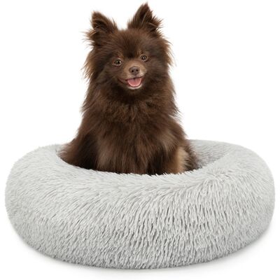 Dibea Hund & Katze Rund Donut Bett - 40cm Hellgrau Dibea Hund & Katze Rund Donut Bett - 40cm Hellgrau