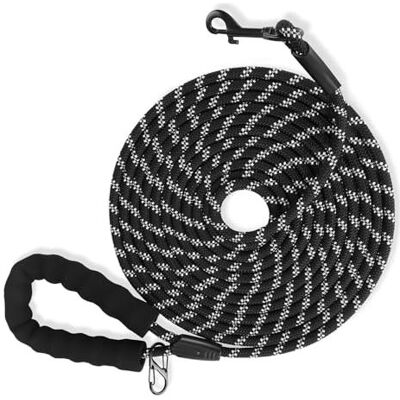 OEM Longe Für Hund, 5m 10m 20m Robuste Hundeleine Mit Gepolstertem Griff, Bequemes Trainingsgeschirr, Lange Leine Für Kleine Bis Große Hunde (schwarz, 5m 8mm) OEM Longe Für Hund, 5m 10m 20m Robuste Hundeleine Mit Gepolstertem Griff, Bequemes Trainingsgeschirr, Lange Leine Für Kleine Bis Große Hunde (schwarz, 5m 8mm)
