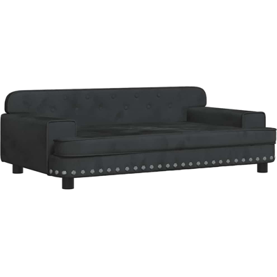 Hundebett Schwarz 90x53x30 Cm Samt - Vidaxl Hundebett Schwarz 90x53x30 Cm Samt - Vidaxl