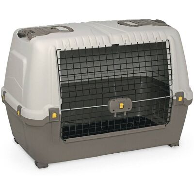 Dmora Starre Träger Für Hunde Oder Katzen In Polypropylen, Tragbarer Käfig Mit Matte, 100% Made In Italy, 99x60h68 Cm, Graue Farbe Dmora Starre Träger Für Hunde Oder Katzen In Polypropylen, Tragbarer Käfig Mit Matte, 100% Made In Italy, 99x60h68 Cm, Graue Farbe