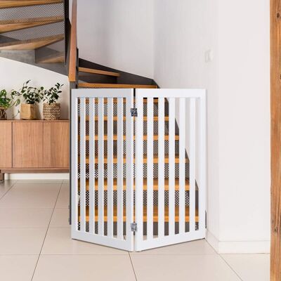 Costway - 2P WoodBarrier - 360 Pivot - Anti-Slip - Pet Barrier Costway - 2P WoodBarrier - 360 Pivot - Anti-Slip - Pet Barrier