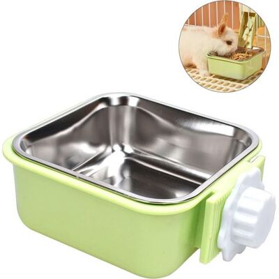 OEM Hängender Haustiernapf Für Käfige, Abnehmbarer 2-in-1-wassernapf Aus Edelstahl Für Hunde, Welpen, Katzen, Kaninchen, Meerschweinchen, Igel Und Vögel (grün) OEM Hängender Haustiernapf Für Käfige, Abnehmbarer 2-in-1-wassernapf Aus Edelstahl Für Hunde, Welpen, Katzen, Kaninchen, Meerschweinchen, Igel Und Vögel (grün)