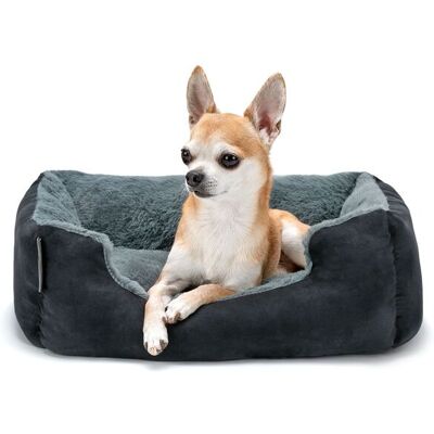 Hundebett - Wendbarer Kissen - 50x37x17 cm - Grau, schwarz Hundebett - Wendbarer Kissen - 50x37x17 cm - Grau, schwarz