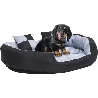 vidaXL Hundekissen Wendbar und Waschbar Grau und Schwarz - Hundekissen vidaXL Hundekissen Wendbar und Waschbar Grau und Schwarz - Hundekissen