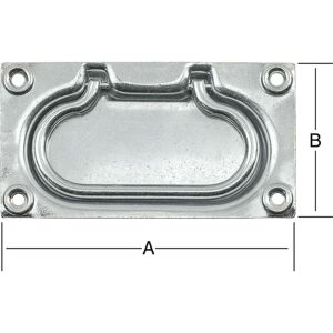 Pferd - Vormann Einlass-Kistengriff 100x80 mm hell verzinkt