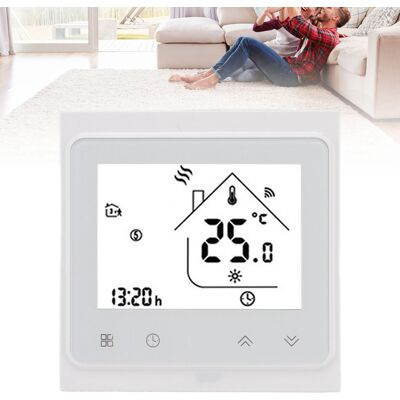 JUTE Weißer Ac95-240v Zigbee Smart-thermostat, Steuerbar Per Mobil-app Und Sprachsteuerung. JUTE Weißer Ac95-240v Zigbee Smart-thermostat, Steuerbar Per Mobil-app Und Sprachsteuerung.