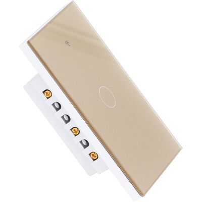 HEAT Tuya Zigbee Funk-touch-wandschalter, Sprachfernbedienung, 100–240 V Bedienfeld, Gold HEAT Tuya Zigbee Funk-touch-wandschalter, Sprachfernbedienung, 100–240 V Bedienfeld, Gold