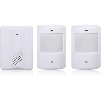 OEM Bewegungsmelder Mit Drahtlosem Alarm, Infrarot-bewegungsmelder Mit Induktionsalarm, Außentürklingel-set (1 Empfänger + 2 Sender) OEM Bewegungsmelder Mit Drahtlosem Alarm, Infrarot-bewegungsmelder Mit Induktionsalarm, Außentürklingel-set (1 Empfänger + 2 Sender)
