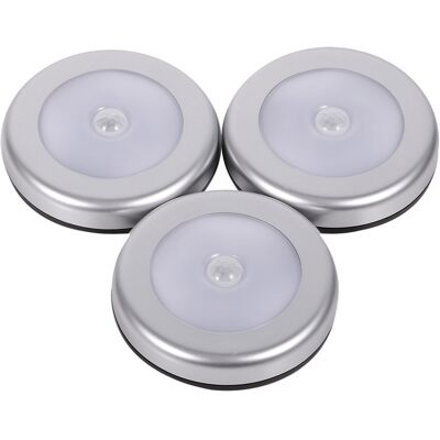 HEAT Set Mit 3 Kabellosen Pir-bewegungsmelder-nachtlichtern, 6 Runde Leds, Batteriebetrieben HEAT Set Mit 3 Kabellosen Pir-bewegungsmelder-nachtlichtern, 6 Runde Leds, Batteriebetrieben
