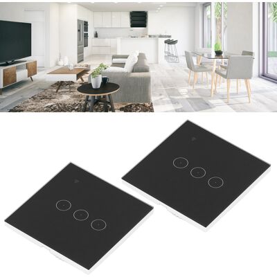 JUTE Teile/europäischer Standard 95-240v Ac Ein-draht-doppelsteuerung Wifi Smart Touch Schalter Graffiti JUTE Teile/europäischer Standard 95-240v Ac Ein-draht-doppelsteuerung Wifi Smart Touch Schalter Graffiti