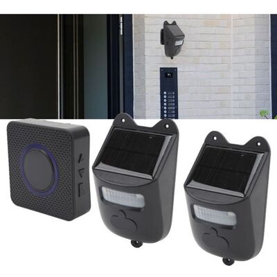 ENLENK Kabellose Türklingel, Solarbetriebene Infrarot-türklingel Mit Bewegungsmelder-alarm Für Das Zuhause, Inklusive 1 Empfänger Und 2 Sensoren Für Den Eingang. ENLENK Kabellose Türklingel, Solarbetriebene Infrarot-türklingel Mit Bewegungsmelder-alarm Für Das Zuhause, Inklusive 1 Empfänger Und 2 Sensoren Für Den Eingang.