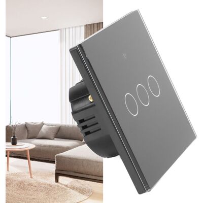 JUTE Tuya Smart Wifi Switch, Europäischer Standard 86, Typ 3, Ein-draht-version, Schwarz JUTE Tuya Smart Wifi Switch, Europäischer Standard 86, Typ 3, Ein-draht-version, Schwarz