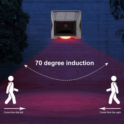HEAT Solar-alarmleuchte Mit Bewegungsmelder, Solar-blitzlicht Für Den Außenbereich, Fernbedienung, Akustischer Alarm Für Garten, Terrasse, Bauernhof Oder Garage HEAT Solar-alarmleuchte Mit Bewegungsmelder, Solar-blitzlicht Für Den Außenbereich, Fernbedienung, Akustischer Alarm Für Garten, Terrasse, Bauernhof Oder Garage