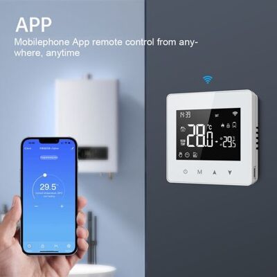 OEM Tuya Zigbee – Intelligenter Temperaturregler Mit Konstanttemperaturregelung, Einstellbarem Lcd-display, Für Kompakte Wasser- Und Gasboiler, Kompatibel Mit Amazon Alexa Und Smart Home OEM Tuya Zigbee – Intelligenter Temperaturregler Mit Konstanttemperaturregelung, Einstellbarem Lcd-display, Für Kompakte Wasser- Und Gasboiler, Kompatibel Mit Amazon Alexa Und Smart Home