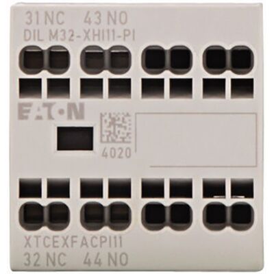 Eaton DILM32-XHI11-PI Hilfskontaktblock - 1 NO, 1 NC, 4A - Kontaktoren Serie DILM7-10 bis DILM38-10 Eaton DILM32-XHI11-PI Hilfskontaktblock - 1 NO, 1 NC, 4A - Kontaktoren Serie DILM7-10 bis DILM38-10