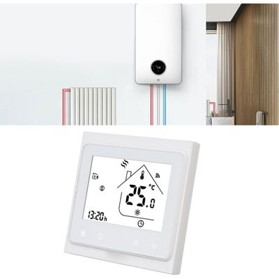JUTE Weißer Ac95-240v Zigbee Smart-thermostat, Steuerbar Per Mobil-app Und Sprachsteuerung. JUTE Weißer Ac95-240v Zigbee Smart-thermostat, Steuerbar Per Mobil-app Und Sprachsteuerung.
