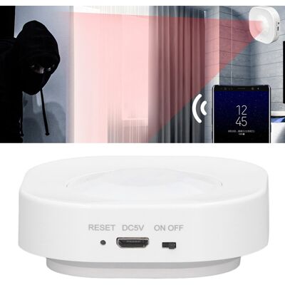 JUTE Intelligenter Wlan-infrarot-bewegungsmelder Mit Graffiti-funktion, Quadratisch, Batteriebetrieben, App-gesteuert, Alarmfunktion JUTE Intelligenter Wlan-infrarot-bewegungsmelder Mit Graffiti-funktion, Quadratisch, Batteriebetrieben, App-gesteuert, Alarmfunktion