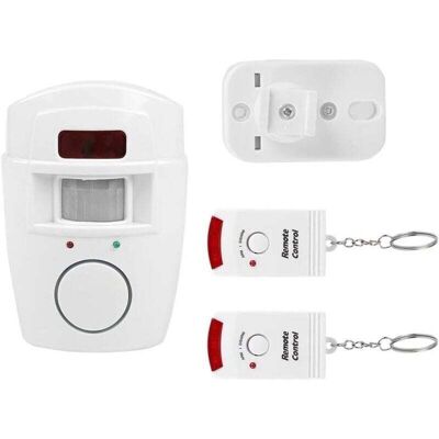 BOBYPET Drahtloser Bewegungsmelder-alarm Für Gartenhäuser – Heimüberwachung – Batteriebetrieben – Für Sommergaragen, Wohnwagen – Alarmsystem – Mit 2 Fernbedienungen BOBYPET Drahtloser Bewegungsmelder-alarm Für Gartenhäuser – Heimüberwachung – Batteriebetrieben – Für Sommergaragen, Wohnwagen – Alarmsystem – Mit 2 Fernbedienungen