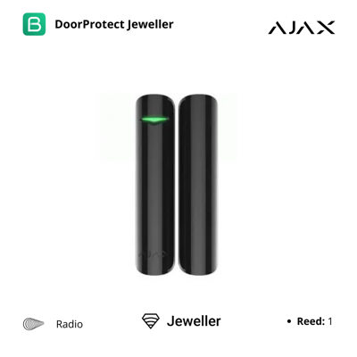 38098 - Jeweller - Doorprotect - Drahtloser Magnetischer Öffnungsmelder - Farbe Black - Ajax Drahtlose Sicherheit 38098 - Jeweller - Doorprotect - Drahtloser Magnetischer Öffnungsmelder - Farbe Black - Ajax Drahtlose Sicherheit