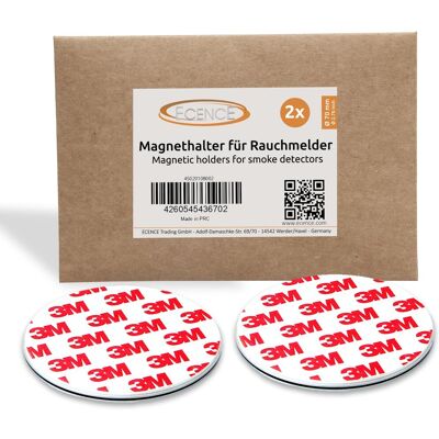 ECENCE 2x Magnethalterung 70mm Für Rauchmelder Feuermelder Magnet-befestigung ECENCE 2x Magnethalterung 70mm Für Rauchmelder Feuermelder Magnet-befestigung