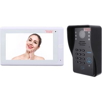 JUTE Kabelgebundene Video-türklingel 100-240 V Mit Passwort-zugangskontrolle, Kartenleser, Drahtlosem Wlan, Mobiler App, Intelligente Türklingel (europäischer Standard) JUTE Kabelgebundene Video-türklingel 100-240 V Mit Passwort-zugangskontrolle, Kartenleser, Drahtlosem Wlan, Mobiler App, Intelligente Türklingel (europäischer Standard)