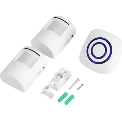 OEM Drahtloser Infrarotsensor, Bewegungsmelder, Türklingel, Alarmanlage, 2 Sender, 1 Empfänger, Eu OEM Drahtloser Infrarotsensor, Bewegungsmelder, Türklingel, Alarmanlage, 2 Sender, 1 Empfänger, Eu