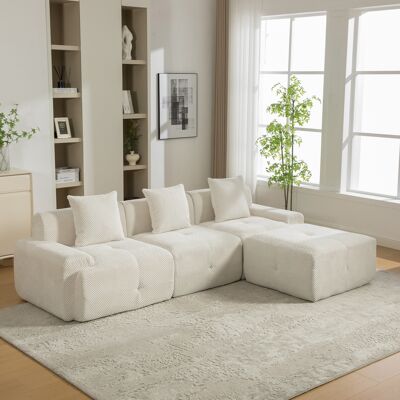 SANS MARQUE Modulares Kompressionssofa – Aus Tissu – Wolkenweicher Komfort.voll Gepolsterte – Sofort Einsatzbereit – Kuschelige – Modell P – Aus Tissu-stoff SANS MARQUE Modulares Kompressionssofa – Aus Tissu – Wolkenweicher Komfort.voll Gepolsterte – Sofort Einsatzbereit – Kuschelige – Modell P – Aus Tissu-stoff