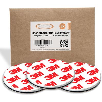 ECENCE 3x Magnethalterung 50mm Für Rauchmelder Feuermelder Magnet-befestigung ECENCE 3x Magnethalterung 50mm Für Rauchmelder Feuermelder Magnet-befestigung