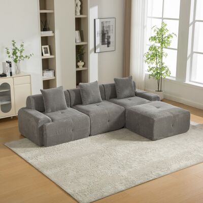 SANS MARQUE Modulares Kompressionssofa – Aus Tissu – Wolkenweicher Komfort.voll Gepolsterte – Sofort Einsatzbereit – Kuschelige – Modell M – Aus Tissu-stoff SANS MARQUE Modulares Kompressionssofa – Aus Tissu – Wolkenweicher Komfort.voll Gepolsterte – Sofort Einsatzbereit – Kuschelige – Modell M – Aus Tissu-stoff