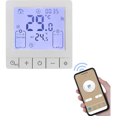 OEM Tuya Smart Wifi Programmierbarer Thermostat Mit Lcd-bildschirm Und Sprachsteuerung Für Google Home, Kompatibel Mit Fußbodenheizung OEM Tuya Smart Wifi Programmierbarer Thermostat Mit Lcd-bildschirm Und Sprachsteuerung Für Google Home, Kompatibel Mit Fußbodenheizung